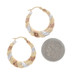 Yellow Gold Rope Twist Tapered Hoop Earrings - 14k Crescent Pierced