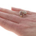 Yellow Gold Ruby Diamond Cluster Cocktail Bypass Ring - 14k Princess 1.28ctw