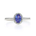 Yellow Gold Tanzanite Diamond Halo Ring - 14k Oval 1.03ctw