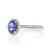 Yellow Gold Tanzanite Diamond Halo Ring - 14k Oval 1.03ctw