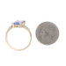 Yellow Gold Tanzanite Sapphire Bypass Ring - 10k Trillion 1.14ctw Two-Stone