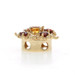 Richard Klein Garnet Citrine Vintage Slide Charm Yellow Gold 14k 1.15ctw Floral