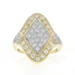 Yellow Gold Diamond Cluster Cocktail Ring - 18k Round Brilliant 1.00ctw