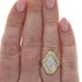Yellow Gold Diamond Cluster Cocktail Ring - 18k Round Brilliant 1.00ctw