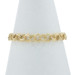Yellow Gold Diamond Cut Triple Curb Chain Bracelet 8" - 14k Starter Charm