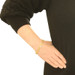 Yellow Gold Diamond Cut Triple Curb Chain Bracelet 8" - 14k Starter Charm