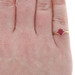 Yellow Gold Lab-Created Ruby Solitaire Ring - 10k Emerald Cut .52ct