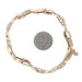 Yellow Gold Aquamarine Diamond Retro Link Bracelet 7 1/4" - 14k Round 3.60ctw