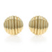 Yellow Gold Circle Dome Large Stud Earrings - 18k Pierced
