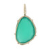 Yellow Gold Green Lapis Lazuli Solitaire Pendant - 14k Modified Oval