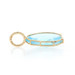 Yellow Gold Sky Blue Topaz Solitaire Pendant - 14k Oval
