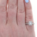 White Gold Diamond Cluster Halo Engagement Ring - 14k Baguette .62ctw Cathedral