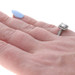 White Gold Diamond Cluster Halo Engagement Ring - 14k Baguette .62ctw Cathedral