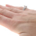 White Gold Diamond Halo Engagement Ring & Wedding Band - 14k Pear