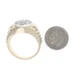 Yellow Gold Diamond Men's Ring - 14k Round Brilliant 1.12ctw Watch Link Style