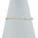 Yellow Gold Mother of Pearl Bar Station Cross Bracelet - 14k Inlay Adjustable