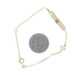 Yellow Gold Mother of Pearl Bar Station Cross Bracelet - 14k Inlay Adjustable