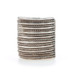Sterling Silver Rope Stripe Wide Cuff Bracelet 6 1/2" - 925