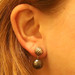 David Yurman Drop Ball Hematite Earrings Sterling 925 WhiteGold 14k Faceted Bead