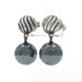 David Yurman Drop Ball Hematite Earrings Sterling 925 WhiteGold 14k Faceted Bead