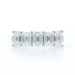 White Gold Diamond Wedding Band 18k Emer 2.53ctw GIA Five-Stone Anniversary Ring