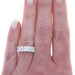 White Gold Diamond Wedding Band 18k Emer 2.53ctw GIA Five-Stone Anniversary Ring
