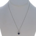 White Gold Sapphire Diamond Quatrefoil Cluster Halo Necklace 18k Rd Sq .94ctw