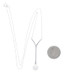 White Gold Pearl Diamond Y-Drop Necklace 17" - 14k .16ctw