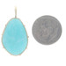 Yellow Gold Amazonite Solitaire Pendant - 14k Modified Oval