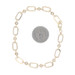 Yellow Gold Diamond Fancy Paperclip Chain Bracelet 7" - 14k Round .50ctw