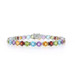 Sterling Garnet Peridot Swiss Blue Topaz Tennis Necklace & Bracelet 17" - 925