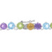 Sterling Garnet Peridot Swiss Blue Topaz Tennis Necklace & Bracelet 17" - 925
