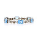 Sterling Silver Cubic Zirconia Link Bracelet 7 1/4" - 925 Rect 69.48ctw Floral