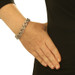 Sterling Silver Diamond Cut Double Curb Chain Bracelet 7 1/2" -925 Starter Charm