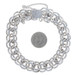 Sterling Silver Diamond Cut Double Curb Chain Bracelet 7 1/2" -925 Starter Charm