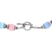 Sterling Silver Multicolor Glass Necklace 18" - 925 Rainbow Beads