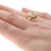 Yellow Gold Sapphire Diamond Double Halo Ring - 18k Oval .77ctw