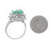 Platinum Emerald Diamond Cluster Cocktail Women's Ring - 950 Pear 3.80ctw