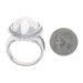 Sterling Silver Cubic Zirconias Cocktail Women's Ring - 925 Round