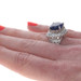 Sterling Silver Simulated Sapphire CZ Cocktail Women's Ring - 925 Oval Faceted