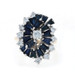 Yellow Gold Sapphire Diamond Cluster Cocktail Women's Ring -14k Baguette 6.23ctw