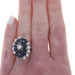 Yellow Gold Sapphire Diamond Cluster Cocktail Women's Ring -14k Baguette 6.23ctw