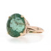 Rose Gold Tourmaline Vintage Cocktail Solitaire Ring - 14k Oval 18.57ct