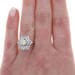 White Gold Diamond Vintage Flower Cluster Cocktail Ring 14k Rd 2.07ctw Snowflake