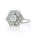 White Gold Diamond Vintage Flower Cluster Cocktail Ring 14k Rd 2.07ctw Snowflake