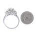 White Gold Diamond Vintage Flower Cluster Cocktail Ring 14k Rd 2.07ctw Snowflake