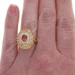 Yellow Gold Hessonite & Spessartite Garnet Diamond Halo Ring 10k Oval 2.43ctw