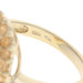 Yellow Gold Hessonite & Spessartite Garnet Diamond Halo Ring 10k Oval 2.43ctw