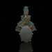 Yellow Gold Opal Pendant - 14k Oval Cabochon 1.06ctw Leaves