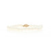 Yellow Gold Pearl Knotted Strand Bracelet 7 1/4" - 14k